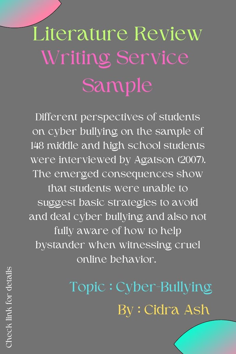 Cover image for Narrative/ Literature Review Sample