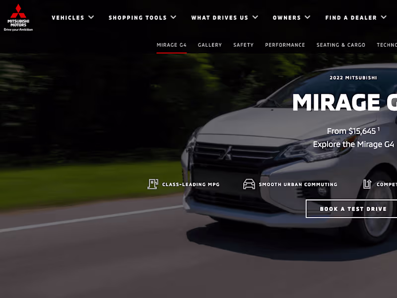Cover image for All New 2024 Mitsubishi Mirage Compact Hatchback