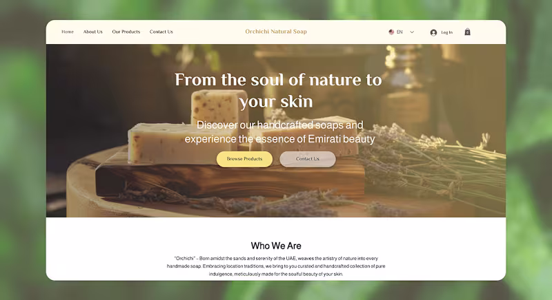 Cover image for WIX Natural Soap Online Store 