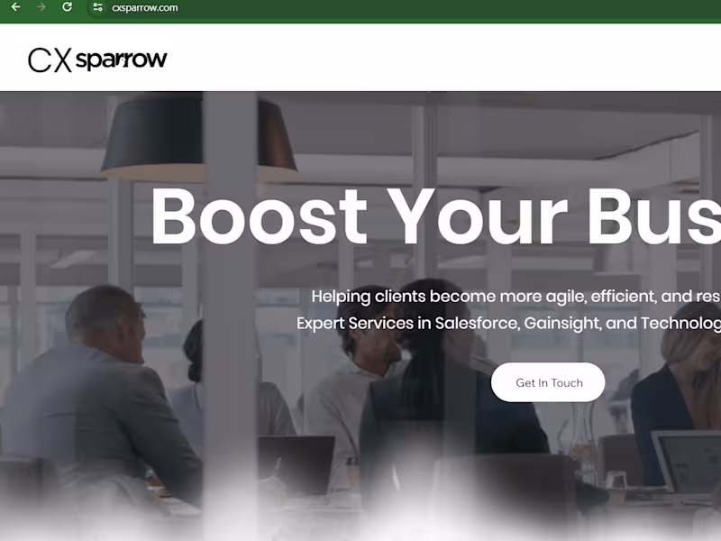 Cover image for CX Sparrow: Salesforce & Gainsight Services l Business Solutions