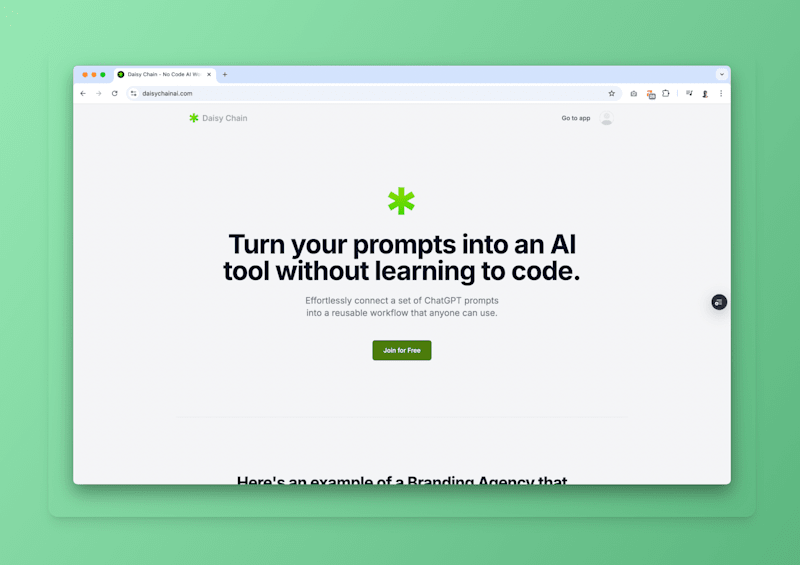 Cover image for Daisychain - AI Prompt Workflow Platform