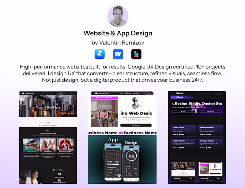 Cover image for Website and App Design