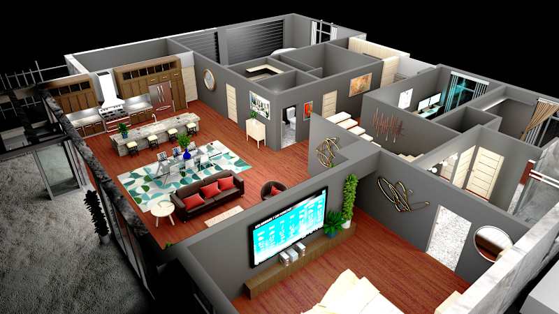 Cover image for Dallas Modern Home Floorplan Rendering