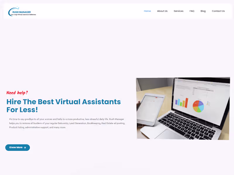 Cover image for Rush Manager: VA Agency Website Design & Develop