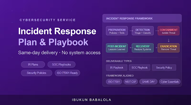 Cover image for Incident Response Plan / SOC Playbook