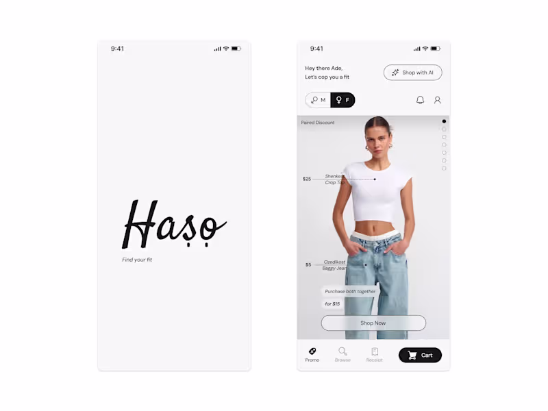 Cover image for Haso Mobile Shopping App Design