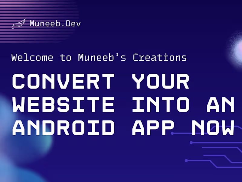 Cover image for I will convert website into an android app using Flutter/Kotlin