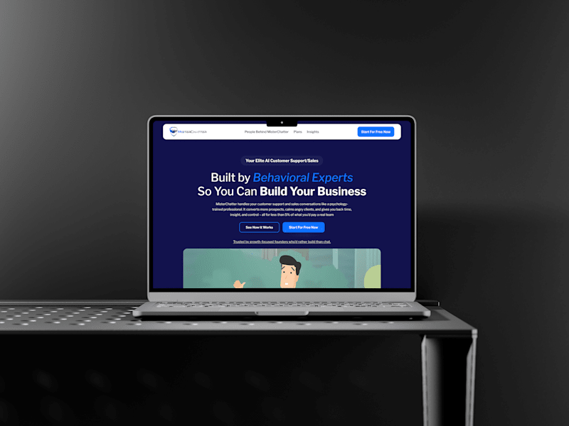 Cover image for Landing Page Design for MisterChatter