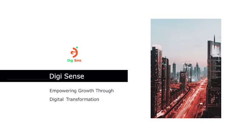 Cover image for Digi-Sense - Tech agency Pitch Deck