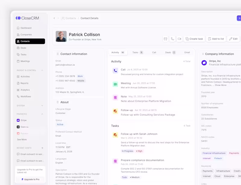 Cover image for Most beautiful & functional CRM contact details dashboard de...