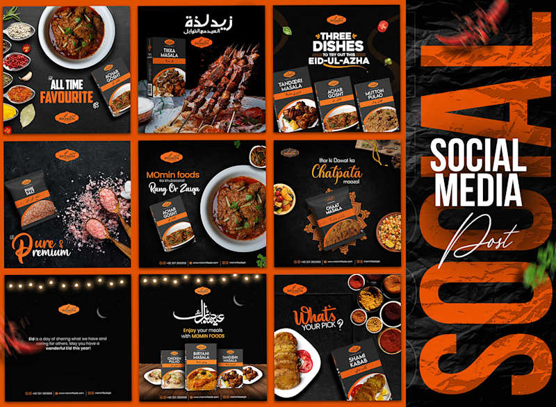 Cover image for Food Social media post - Momin foods :: Behance
