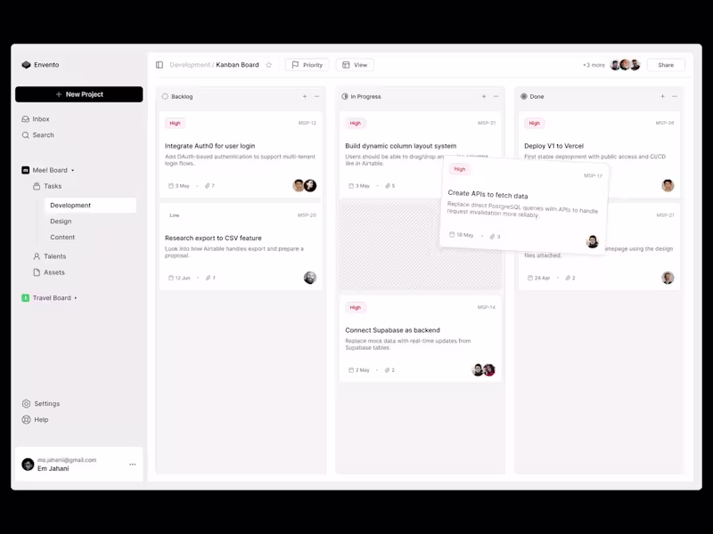 Cover image for Kanban Board Development with Next.js and Supabase