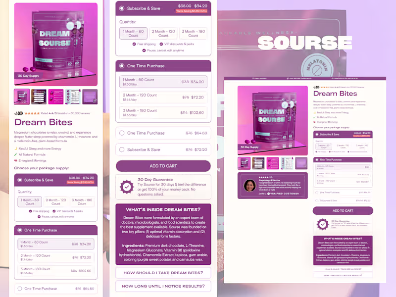 Cover image for CRO  Shopify Product Page for Dream Bites