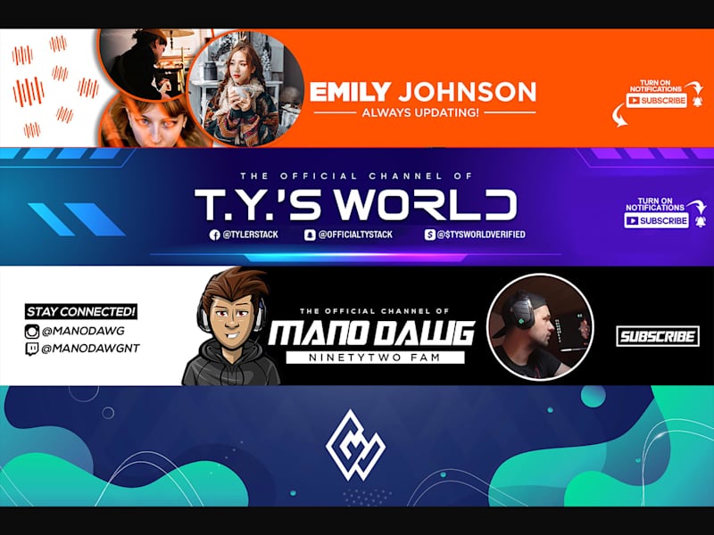Cover image for I will design Professional YouTube Banner for you Channel