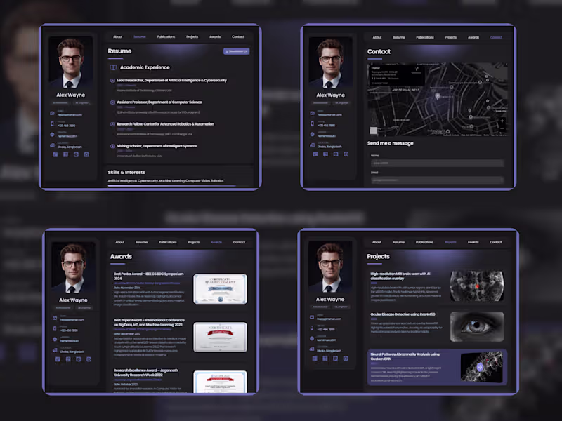 Cover image for Resume Website For Researcher, Faculty, Teacher