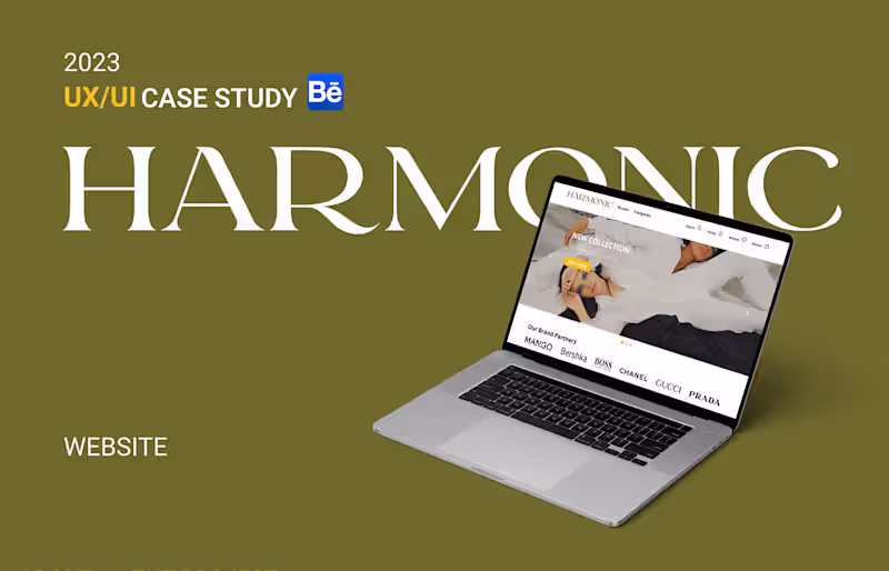 Cover image for Case Study UX/UI/ Harmonic Shoppng Website :: Behance