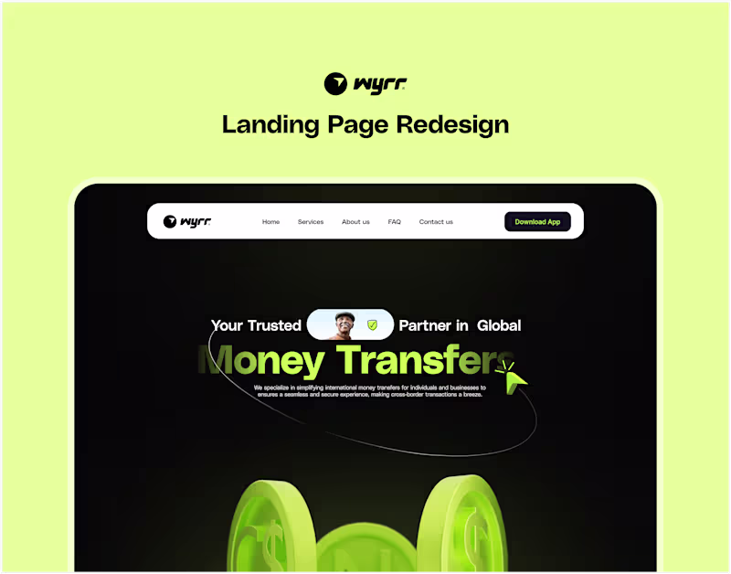 Cover image for Wyrr Landing Page Redesign
