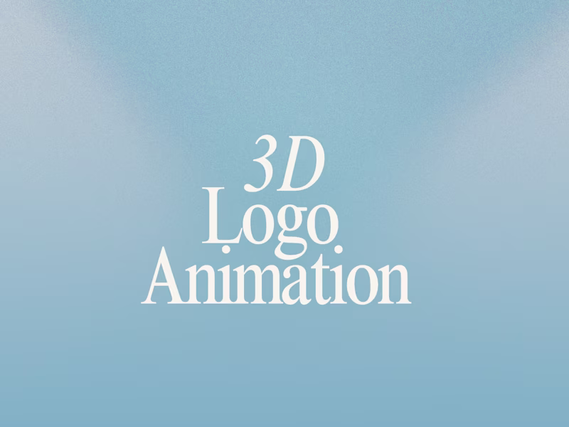 Cover image for 3D Logo Animation