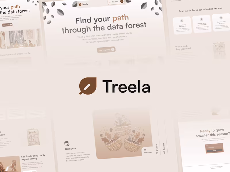 Cover image for Treela | Data-Focused Landing Page