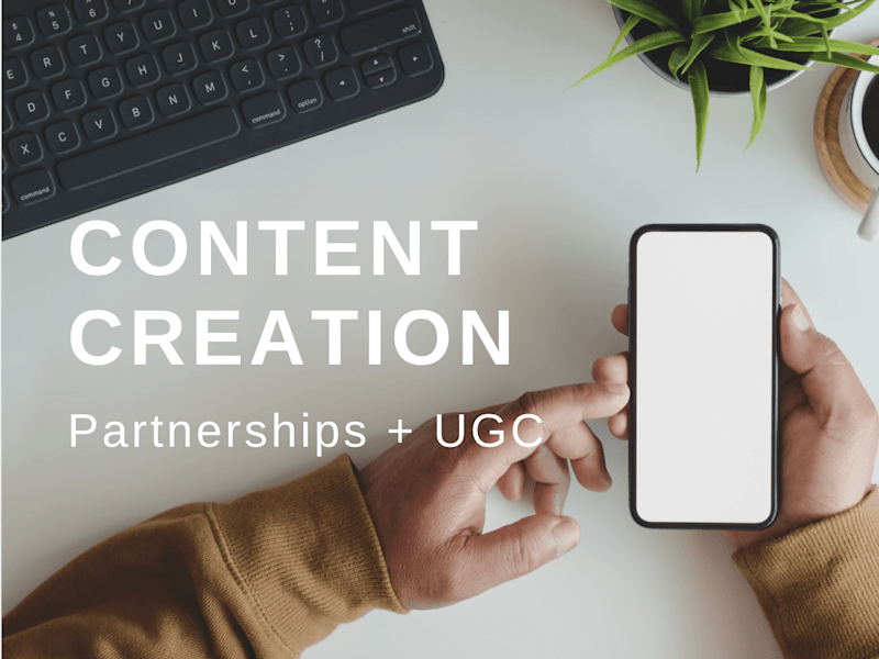 Cover image for UGC + Partnerships | Content Creation 🎥