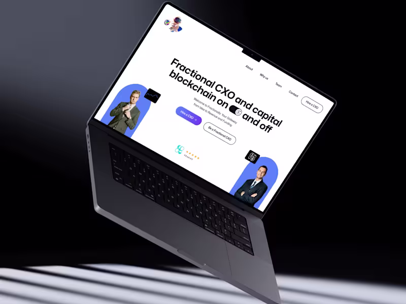 Cover image for Fractionally - Website for Web3 blockchain capital firm