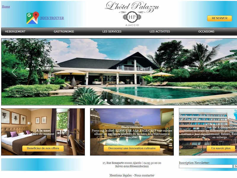 Cover image for Website for a hotel