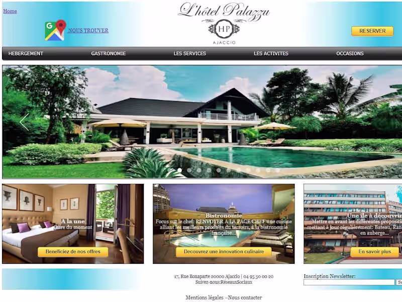 Cover image for Website for a hotel