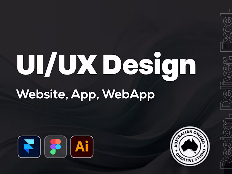 Cover image for Figma UI/UX Design - Website, Mobile App, WebApp