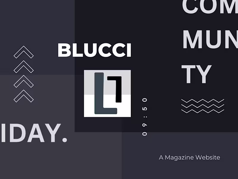 Cover image for BLUCCI: A Magazine Webapp