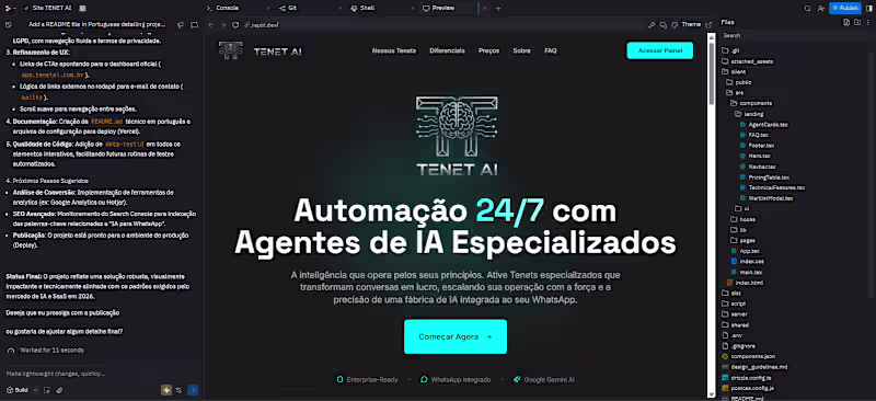 Cover image for Official Website: TENET AI (High-Conversion