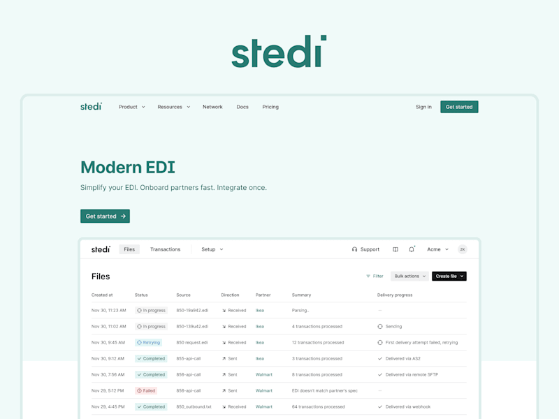 Cover image for Stedi.com – Modern EDI Platform