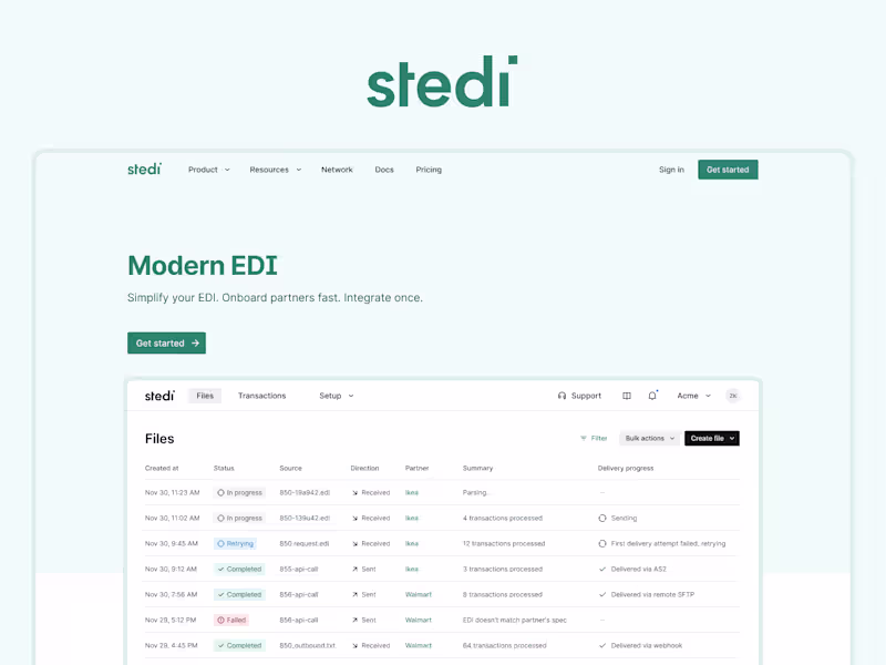 Cover image for Stedi.com – Modern EDI Platform