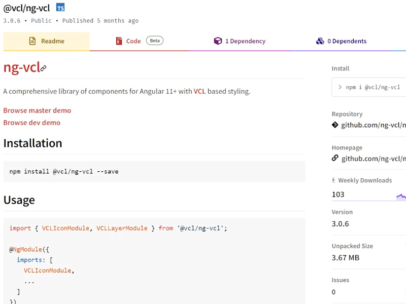 Cover image for NG VCL - Angular Frontend Library