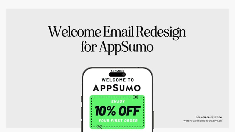 Cover image for Welcome Email Redesign for AppSumo