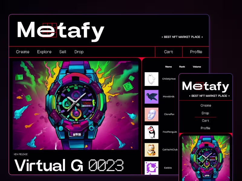 Cover image for Metafy - Web3 Landing Page Design