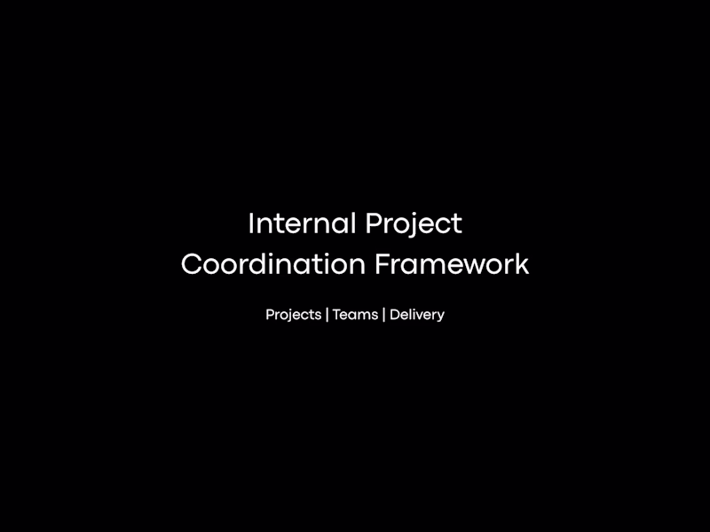 Cover image for Internal Project Coordination Framework