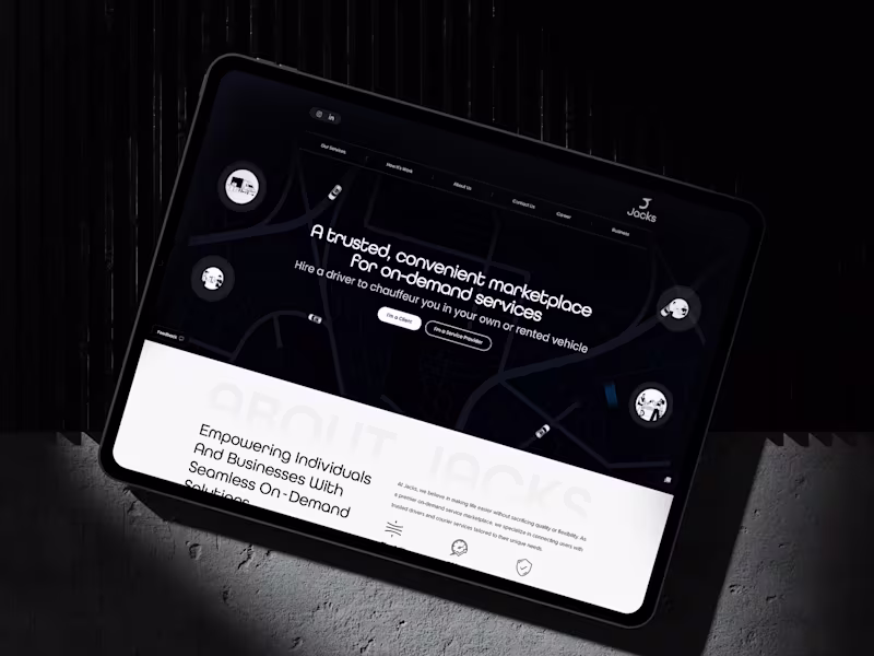 Cover image for Book Jacks - Chauffeur Services Platform