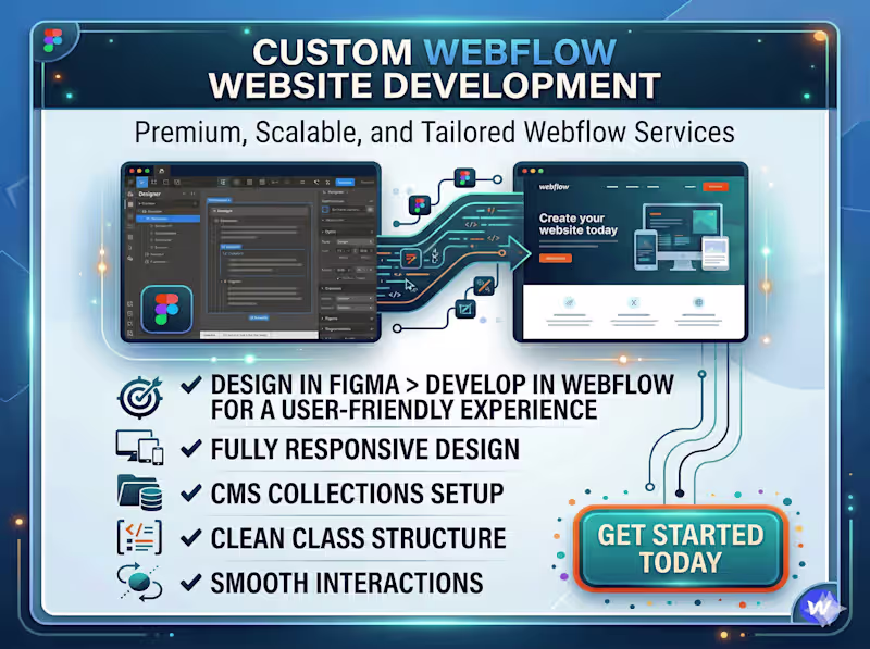 Cover image for Custom Webflow Website Design & Development (Clean & Scalable)