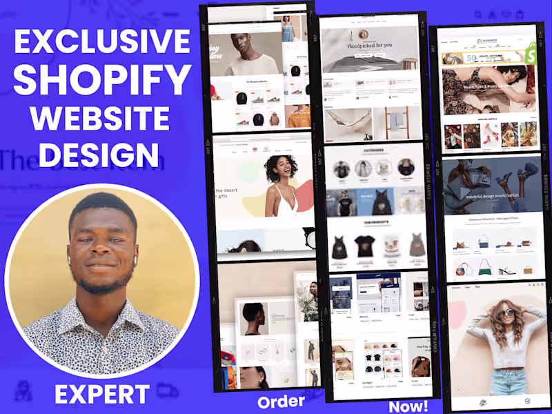 Cover image for I will design, redesign shopify store shopify dropshipping store