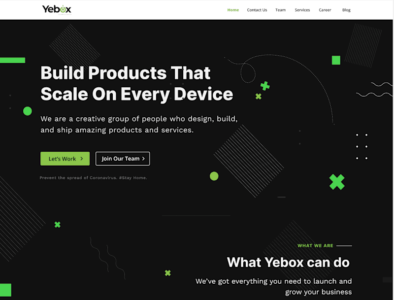 Cover image for Yebox Landing Page V2