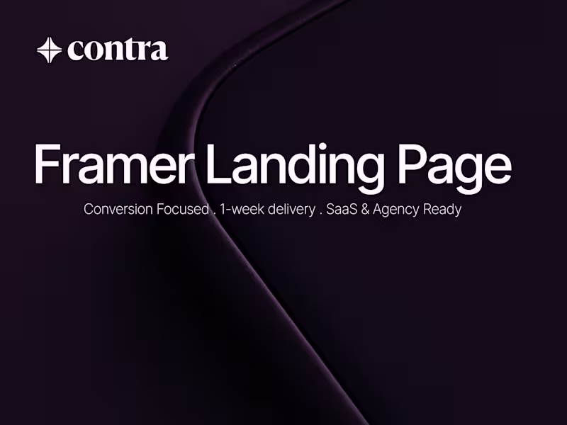 Cover image for Framer Landing Page Build