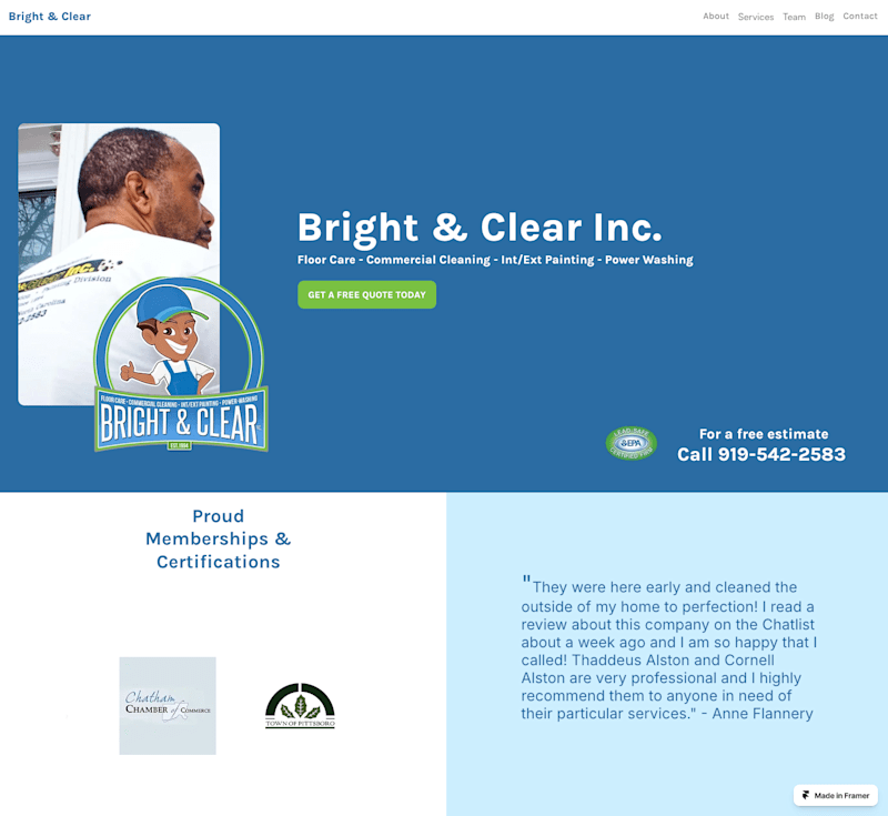Cover image for Bright & Clear Inc. Website Modernization