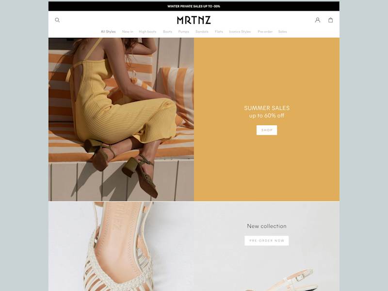 Cover image for Souliers Martinez — eshop design