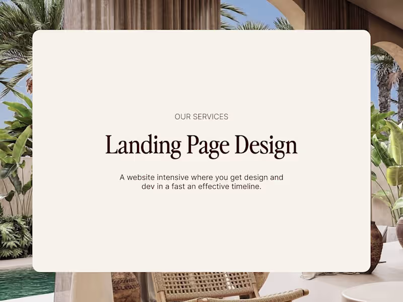Cover image for Landing Page Design 