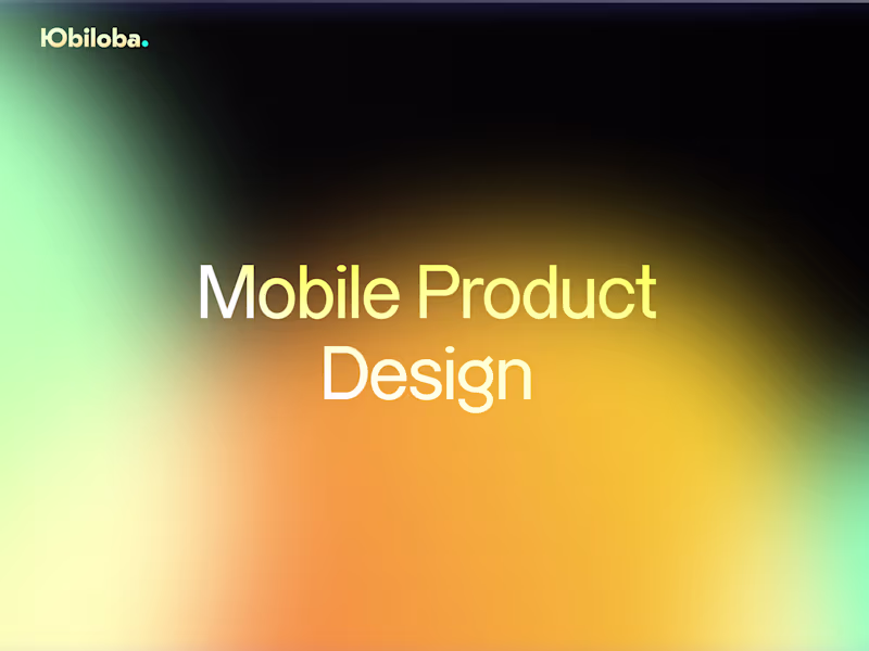 Cover image for End-to-End Mobile Product Design