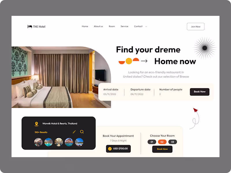 Cover image for Travel & Hotel Booking Landing Page