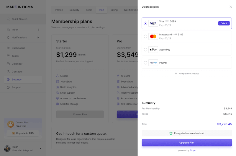 Cover image for Payment Method Design for SaaS Webapp