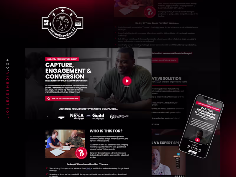 Cover image for VA Loan Educator - High-Converting Webinar Funnel (11.5% CVR)