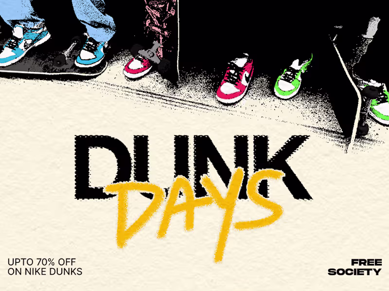 Cover image for Nike Dunk sale campaign - Free society :: Behance