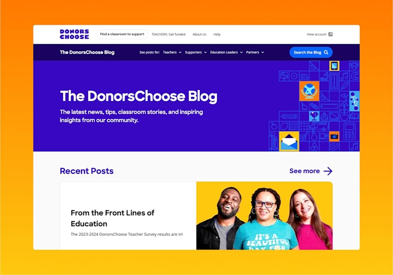 Cover image for DonorsChoose Blog - Webflow Development